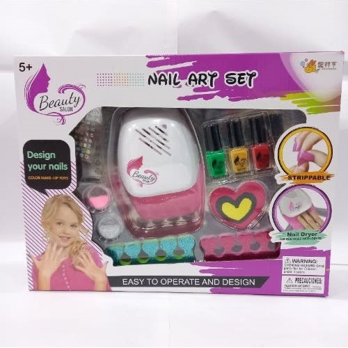 Kit/ Set De Uñas Para Niñas Juguete Con Accesorios Esmalte