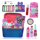 Maleta Kit Maquiagem Infantil Completa Rubys   Sombras Esmalte Esponjas Blush Brilho Batom Gloss E +