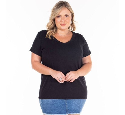 Blusa Feminina Plus Size Decote V Atacado Revenda 103836