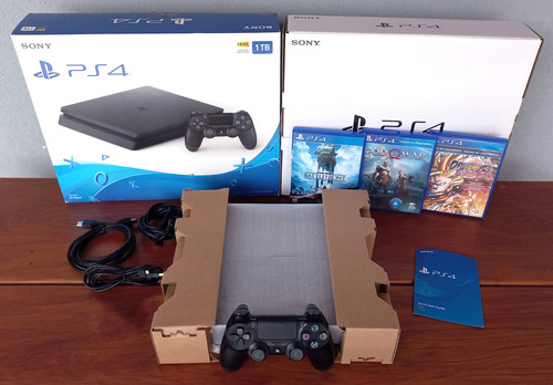 Playstation 4 Ps4 Slim 1tb + De 90 Jogos - Leia A Descrição!!! Pouco Usado