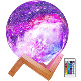 Lámpara De Luna 3d Led Lámpara De Noche Infantil Galaxy 12cm