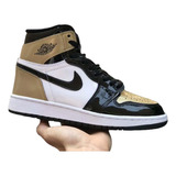 Tenis Jordan 1 Gold Toe 