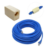 Adaptação Rj-45 Ethernet Emenda + Cabo Rede 10m Kit Internet