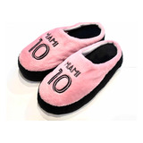 Pantuflas Chicos Messi Miami 10 Termicas Peluche Acolchadas