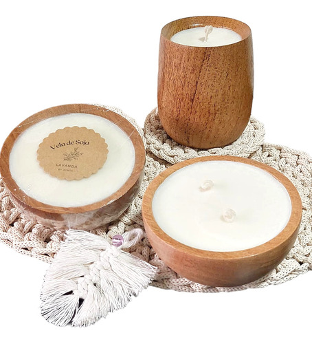 Kit Velas Aromáticas De Soja Perfumadas Artesanales