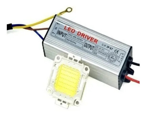 Kit Reparo Para Refletor Led 50w - Driver + Chip Led 50w