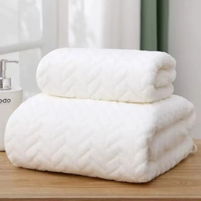 Set De 2 Toallas De Baño, Toallas De Lavabo, Towels White A-2pcs/set Lisa