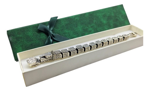 Pulsera Quetzalcoatl En Plata Ley 925 Maciza