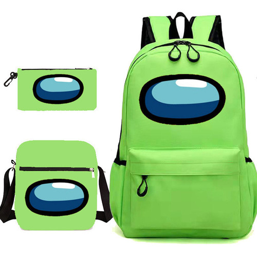 Set De Tres Mochilas Escolares Among Us Student Zy