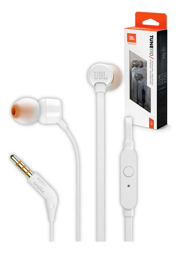 Auriculares Jbl T110 Bass Con Control Música Y Manos Libres