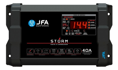 Fonte Automotiva 40 Amperes Jfa Storm Red Line Cca Sci Smart
