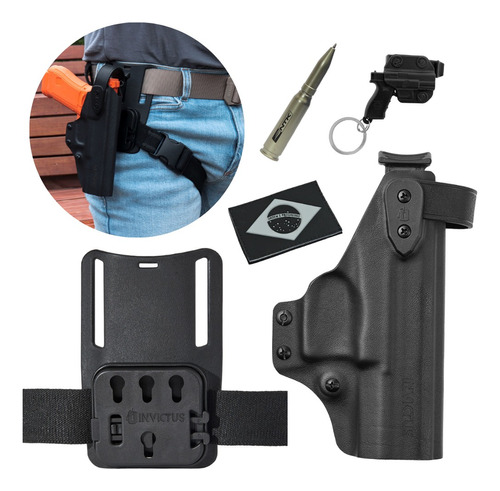 Coldre Kydex Perna Compact Invictus Trust Taurus Ts9 Ts40