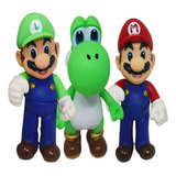 Set De 3 Figuras Mario Bros Luigi Yoshi 20 Cm Nintendo S