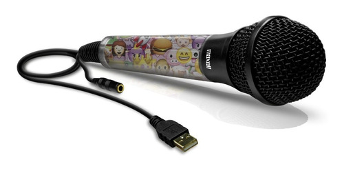 Microfono Usb Maxell Karaoke P/ Pc Laptop Cable 3m Win Mac Color Negro