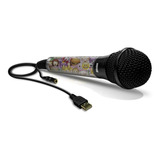 Microfono Usb Maxell Karaoke P/ Pc Laptop Cable 3m Win Mac Color Negro