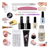 Kit Powder Gel Uv Led Clear P Capsulas Dual System S Poligel