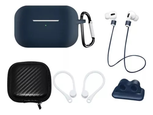 Carcasa Funda Estuche Para AirPods Pro / Kit 6 Accesorios