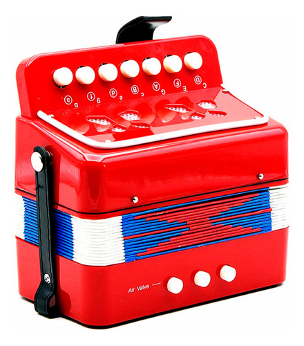 Mini Acordeon Infantil Instrumento Musical Sanfona 10 Teclas