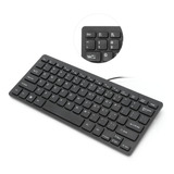 Mini Teclado Usb Com Fio Portátil De 78 Teclas, Laptop De Me