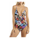 Rusty Floral Mix One Piece Ld Traje Baño Mujer