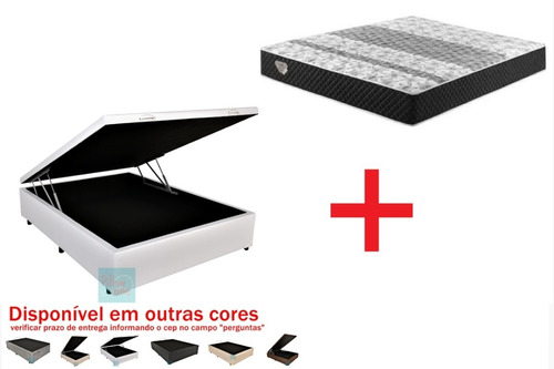 Cama Box Baú Viúva + Colchão Ecoflex Soft 128