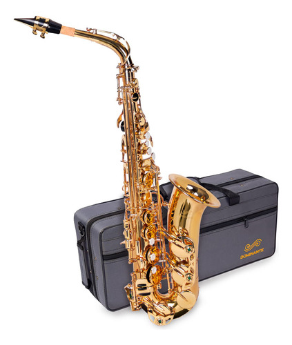 Saxofone Dominante Alto Eb Dourado Novo Lacrado