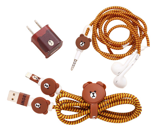 Line Oso Protector Para Cargador Cable Audifonos Celular