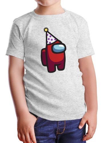 Polera Niños Among Us Cumpleaños 100% Algodón Gme26