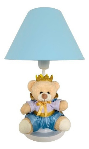 Abajur Infantil Ursinho Principe Luminaria Quarto Bebe Luxo