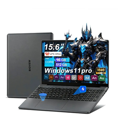 Laptop Intel Core I3 Notebook 16Gb Ram Ssd 512Gb Pantalla 15.6 Pulgadas 1920*1080 Px Color Gris Windows 11 Pro | Envío gratis