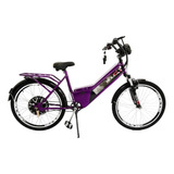 Bicicleta Elétrica Confort Duos 800w | Roxa