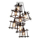 Araña Colgante Moderno Deco Icaro 7 Luces Led Vintage Lk