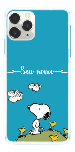 Capa Compatível Samsung iPhone Moto Xiaomi Snoopy Com Nome