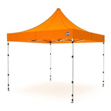 Carpa 3h 2x2 Estructura Hierro + Techo Color Naranja - Qpg