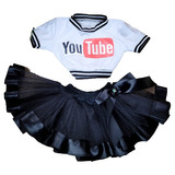 Conjunto Fantasia Body Infantil Youtube Com Saia De Tule