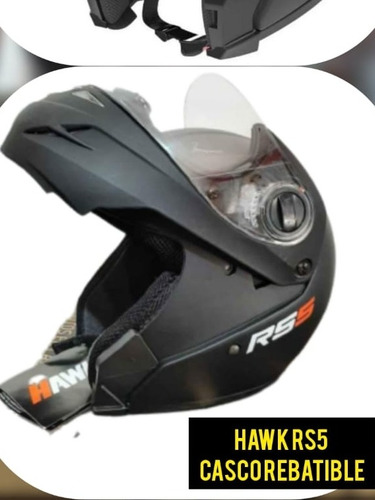 Casco Rebatible Hawk Rs5 Negro Mate