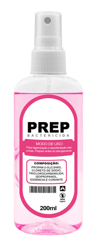 Prep Higienizador Bacteriacida Unhas Acrigel Spray 200ml