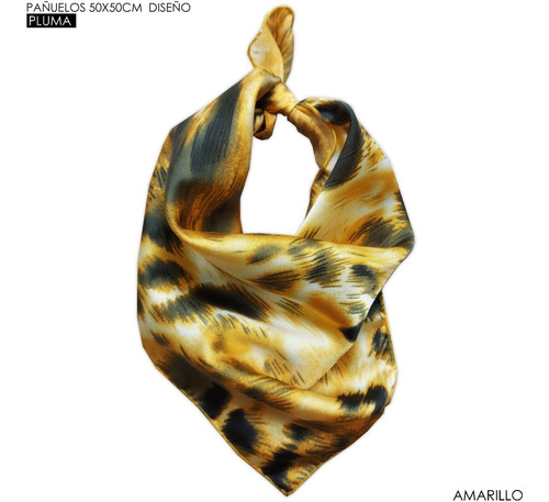 Pañuelo Silk Feeling - 50x50cm - Pluma Amarillo