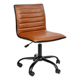 Flash Furniture - Silla De Oficina, Vinilo Marrón, Estruct. Color Vinilo Marrón/marco Negro