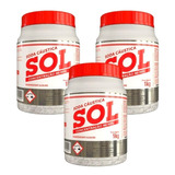 Kit Com 3 Soda Sol Materia Prima Pra Fazer Sabão 99% Concetr