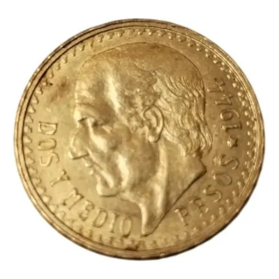 Moneda Oro 2 Y Medio Pesos  1944 Solo Se Acuñaron Muy Pocas | MercadoLibre