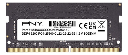 Memoria Ram Pny Ddr4 8 Gb 3200 Mhz Portatil