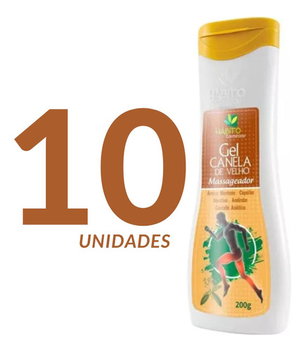 Kit Atacado 10 Gel Massageador Canela De Velho 200g