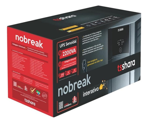 Nobreak Ts Shara Ups Senoidal Universal Sem Baterias Interna