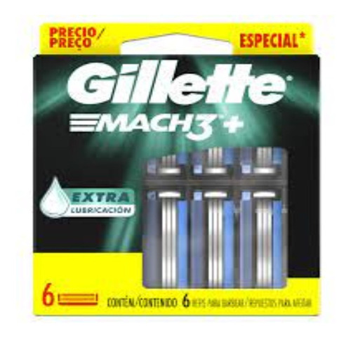 Gillette Mach3 Repuestos De 6 Cartuchos