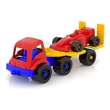 Camion Con Trailer Auto Carrera Juguete Infantil Jugar Color No Aplica