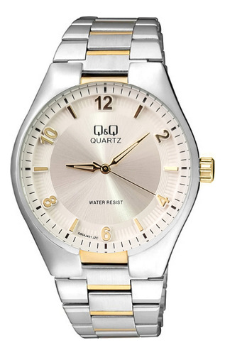 Reloj Q&q Qyq Q954j401 Casual Acero Hombre Bicolor + Estuche