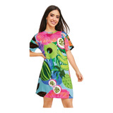 Vestido Casual Mujer Middi Manga Corta Curvy Lin