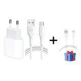 Cargador Para Android Usb-c + Cable Extra De Regalo