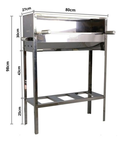 Churrasqueira Espetinho De Inox Csc03 Sem Coifa - 98cm